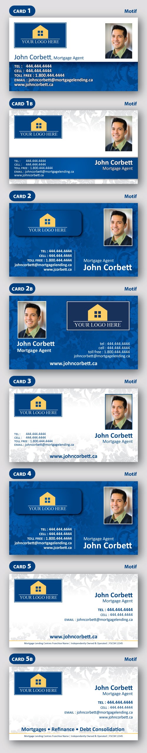 Mortgage Branded Motif Business Cards